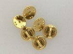 Brass United States clutch pin fittings for badges.  Pack of 6.