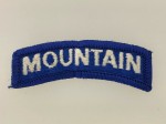 American U.S. Army MOUNTAIN cloth shoulder title tab (10th Infantry).