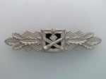 Army Close Combat Clasp in Silver- silvered finish