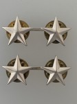 U.S. Army 2 star GENERALS shirt size metal rank badge insignia Pair.