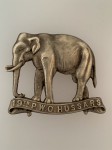 19th P.W.O.  Hussars metal cap badge ANTIQUED.