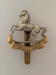 Kings Liverpool Regiment metal cap badge ANTIQUED .