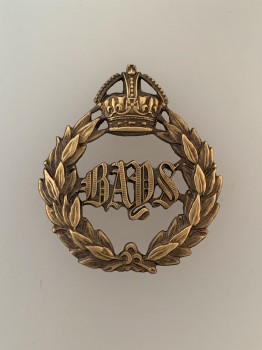 2nd Dragoon Guards (Queens Bays) metal cap badge ANTIQUED.