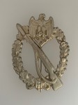 Army Infantry Assault Badge in Silver. HOLLOW TYPE