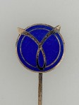 Vichy France  MILICE enamel lapel stick pin in blue.