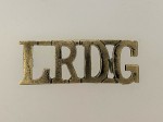L.R.D.G. Long Range Desert Group shoulder title in brass