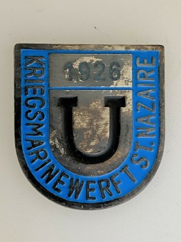 WWII Kriegsmarine U Boat Submarine Yard Workers Badge 'St. Nazaire'.