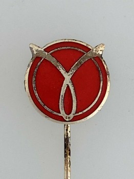 Vichy France  MILICE enamel lapel pin in Red.