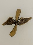 WWI Imperial German Germany Air Service metal shoulder board badge insignia.