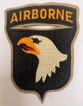 U.S.  Army WW2 101st  Airborne Division cloth sleeve patch with Airborne tab