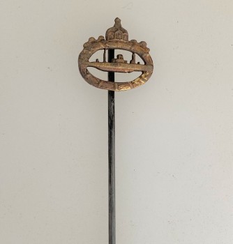 Imperial German WWI U-Boat stickpin brass.