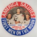 Vintage Apollo 11 Moon Landing 1969 Giant 3.5" Button Badge