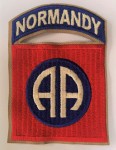 U.S. Army WWII 82nd Airborne Division cloth patch NORMANDY