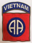 U.S. Army 82nd Airborne Division cloth patch VIETNAM.