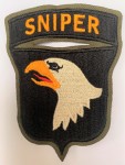 U.S. Army  Vietnam War 101st Airborne Division cloth sleeve patch SNIPER