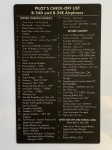 WWII USAF B-24 Liberator Pilots Metal Checklist