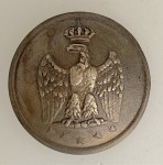 Napoleonic Army Imperial Guard silvered button.