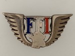 WWII Free French F.F.I. French Resistance Metal Badge.