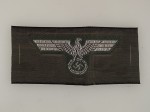 Army Officer's silk woven cap eagle on field grey.